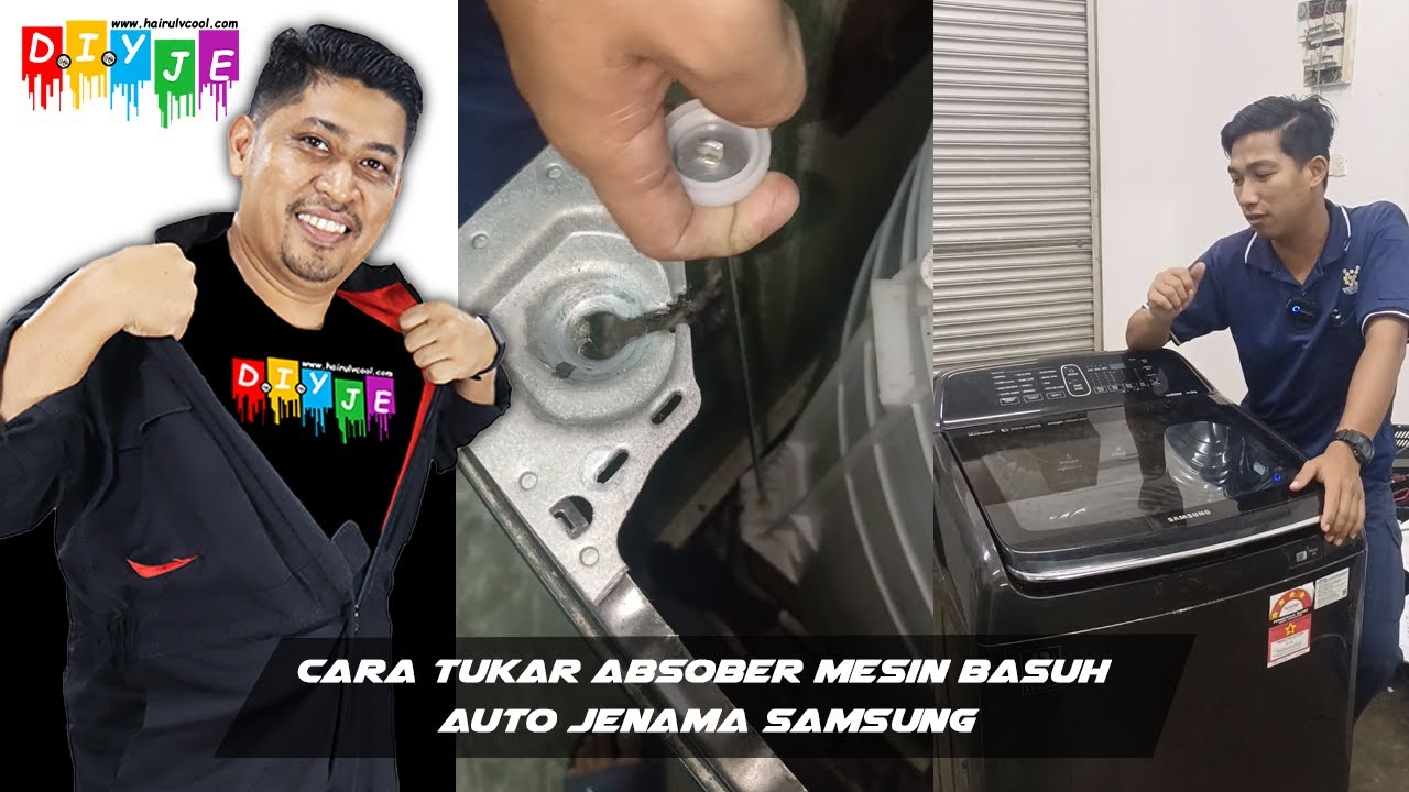 Cara tukar absober mesin basuh auto jenama Samsung