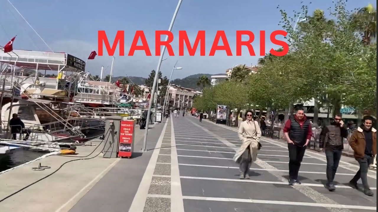 Walking tour of the beautiful resort town of Marmaris|Turkey |Grand Bazaar to the seafront🇹🇷