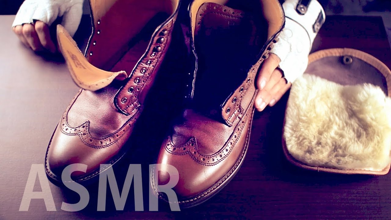 ASMR Shoe Shining Leather 👞NO TALKING for SLEEP 😴