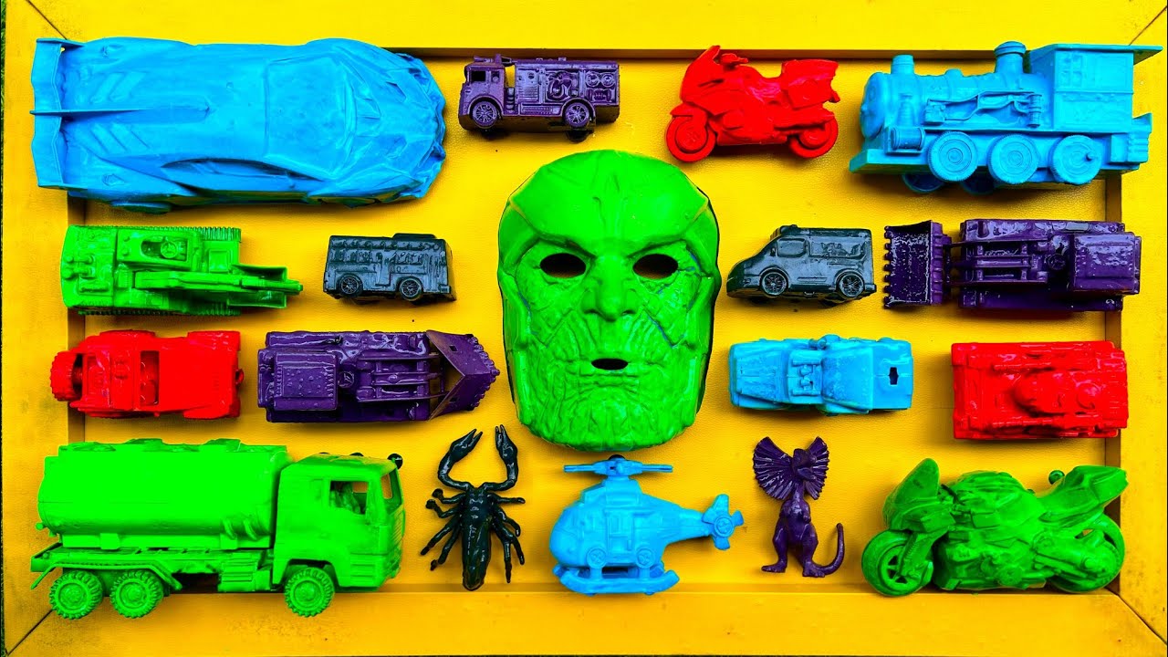 Membersihkan Mainan Mobil Mobilan, Mobil Balap, Truk Molen, Kereta Api, Bus Telolet, Pesawat, Beko