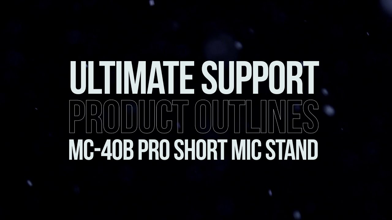 Ultimate Support Product Outlines - MC-40B Pro Short Classic Series Short Boom Mic Stand