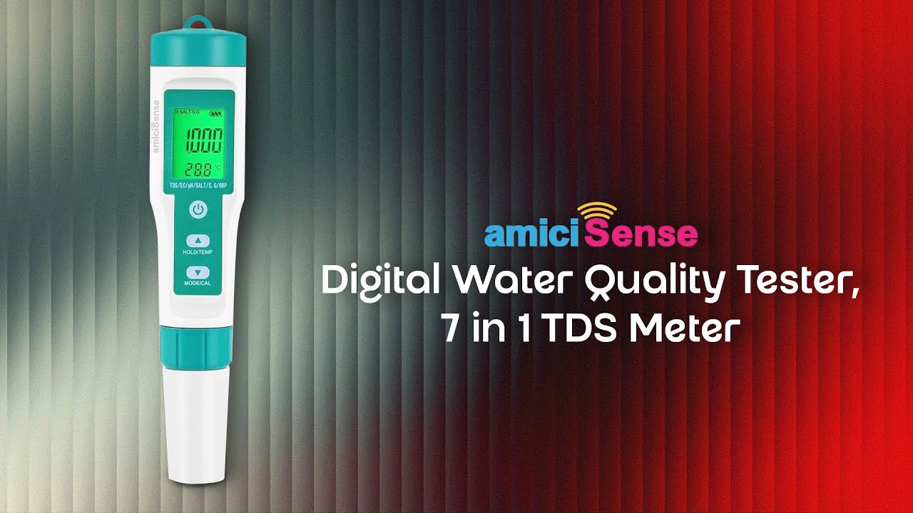 💧How to use amiciSense Digital Water Quality Tester | 7-in-1 TDS Meter