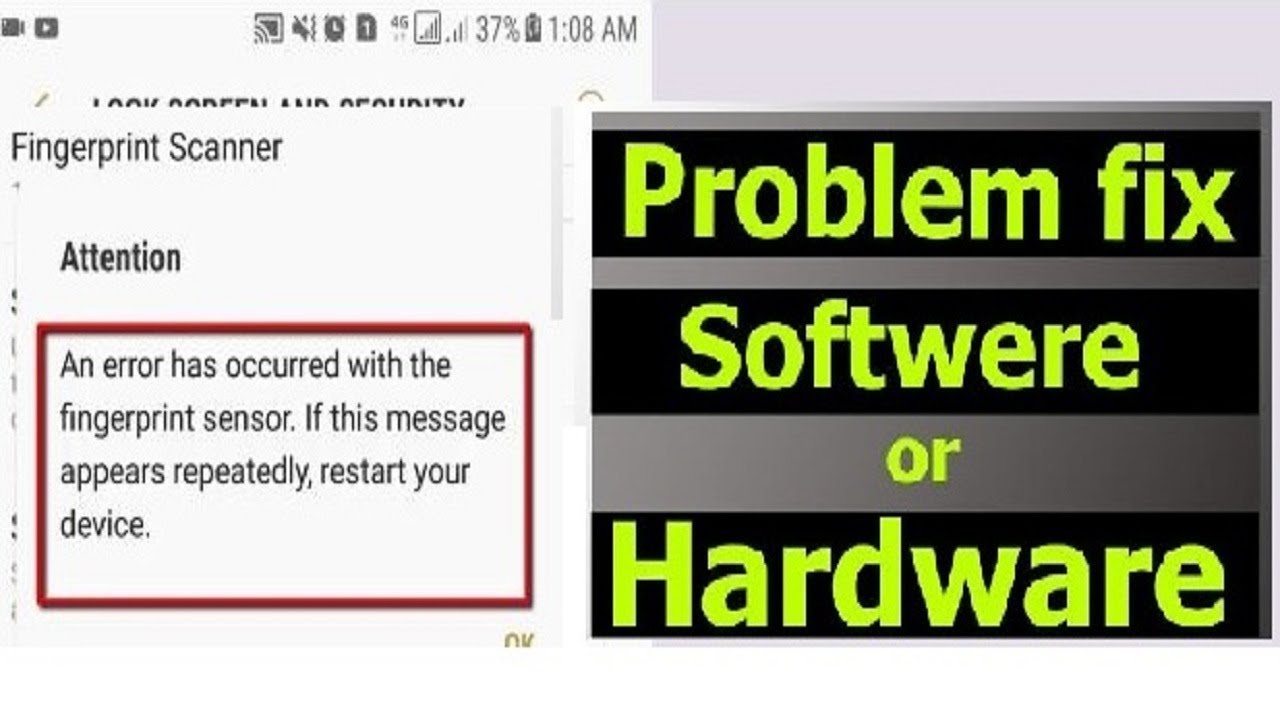 Samsung Fingerprint Scanner Not Working, How To Fix an Error Fingerprint Sensor is Not Responding