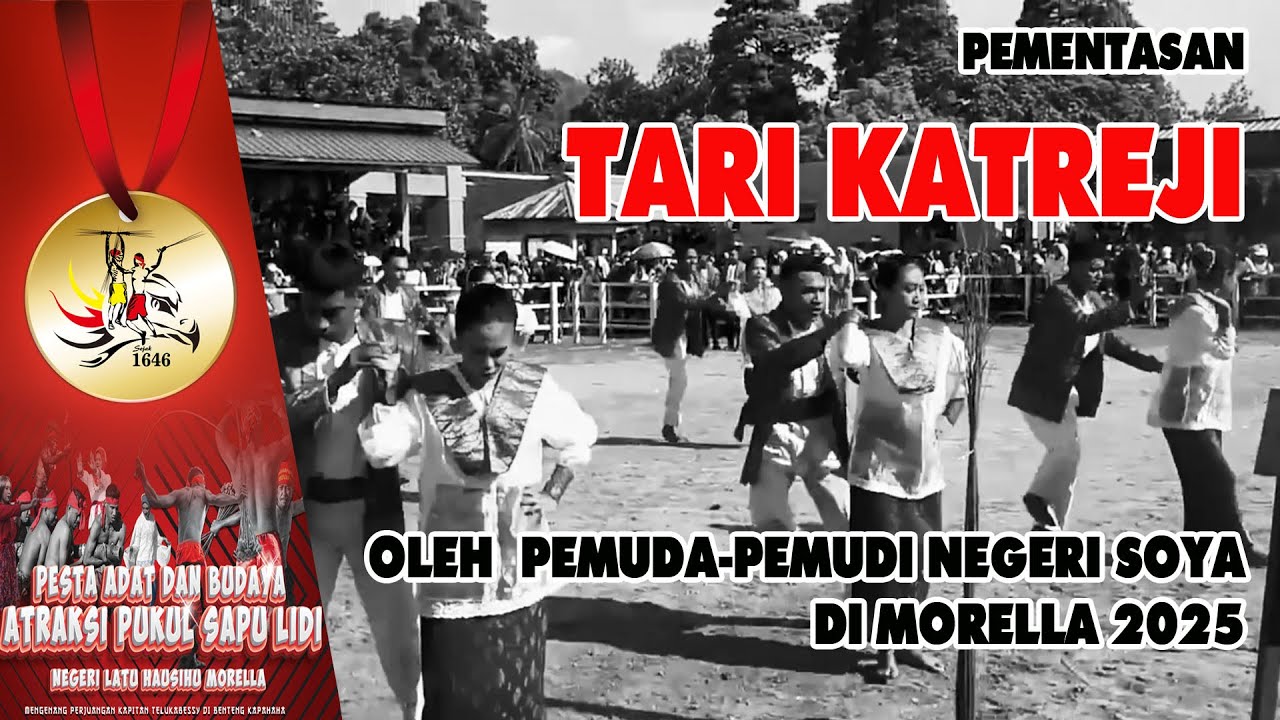 Pementasan Tari Katreji Soya di Acara Adat Pukul Sapu Lidi Morella