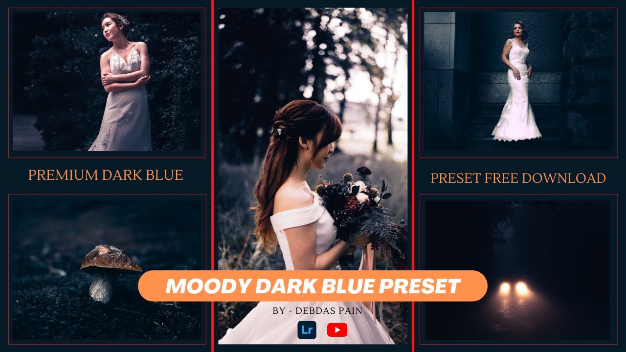 Moody Dark Blue Lightroom Preset | Cinematic Blue preset -Lightroom mobile | DNG & XMP free download