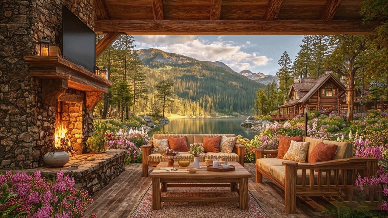 Calm Spring Morning by the Lake 🌿 Relaxing Piano Music for Relax & Sleep