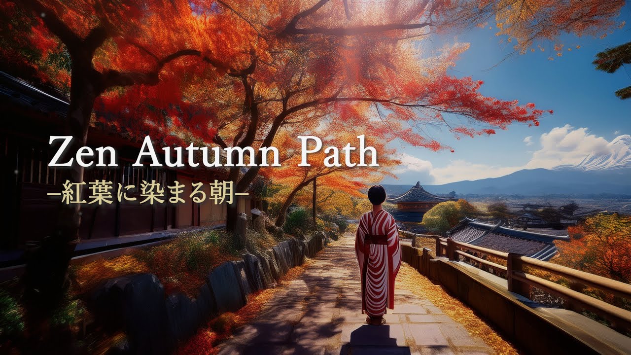 Japanese Lo-Fi Flute – Zen Autumn Path  (Study, Relax, Meditation, Sleep)　紅葉に染まる朝