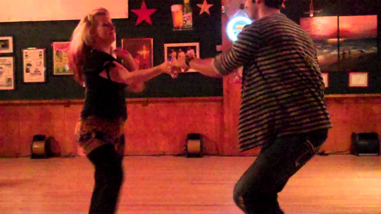 Jordan Frisbee & Tatiana Mollmann, West Coast Swing at Loafers, Raleigh, NC (8-20-11)