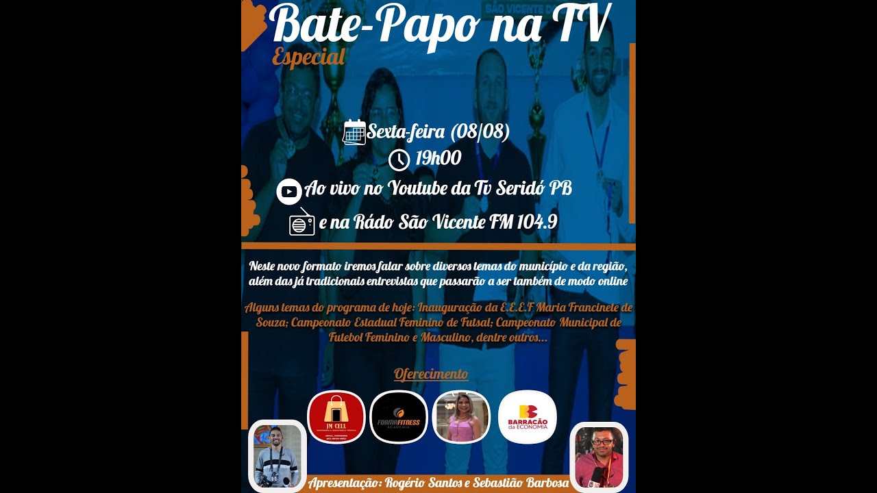 BATE PAPO NA TV DIA 22/08/2025 - EDI&Ccedil;&Atilde;O ESPECIAL