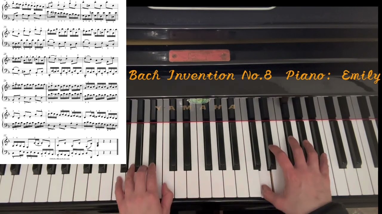 Bach Invention No.8 Slow demo version 巴赫 二部创意曲 No.8