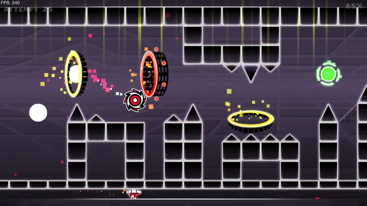 Geometry Dash: Cacola & Larrynachos - Midnight Nightmare, 2018 layout by me (Unnamed 666)