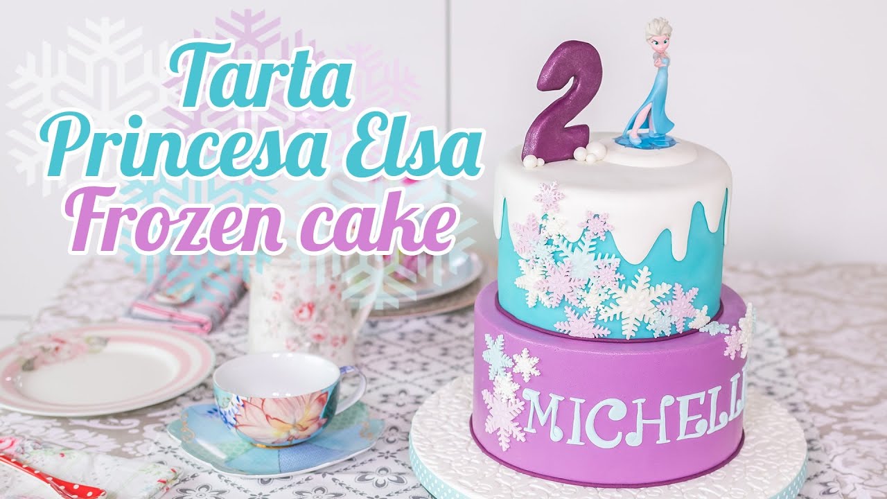 Tarta princesa Elsa (Frozen) | decorada con fondant | Quiero Cupcakes!