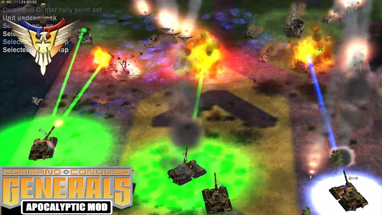 Неудержимая военная машина США! C&C Generals Zero Hour Apocalyptic 2.2
