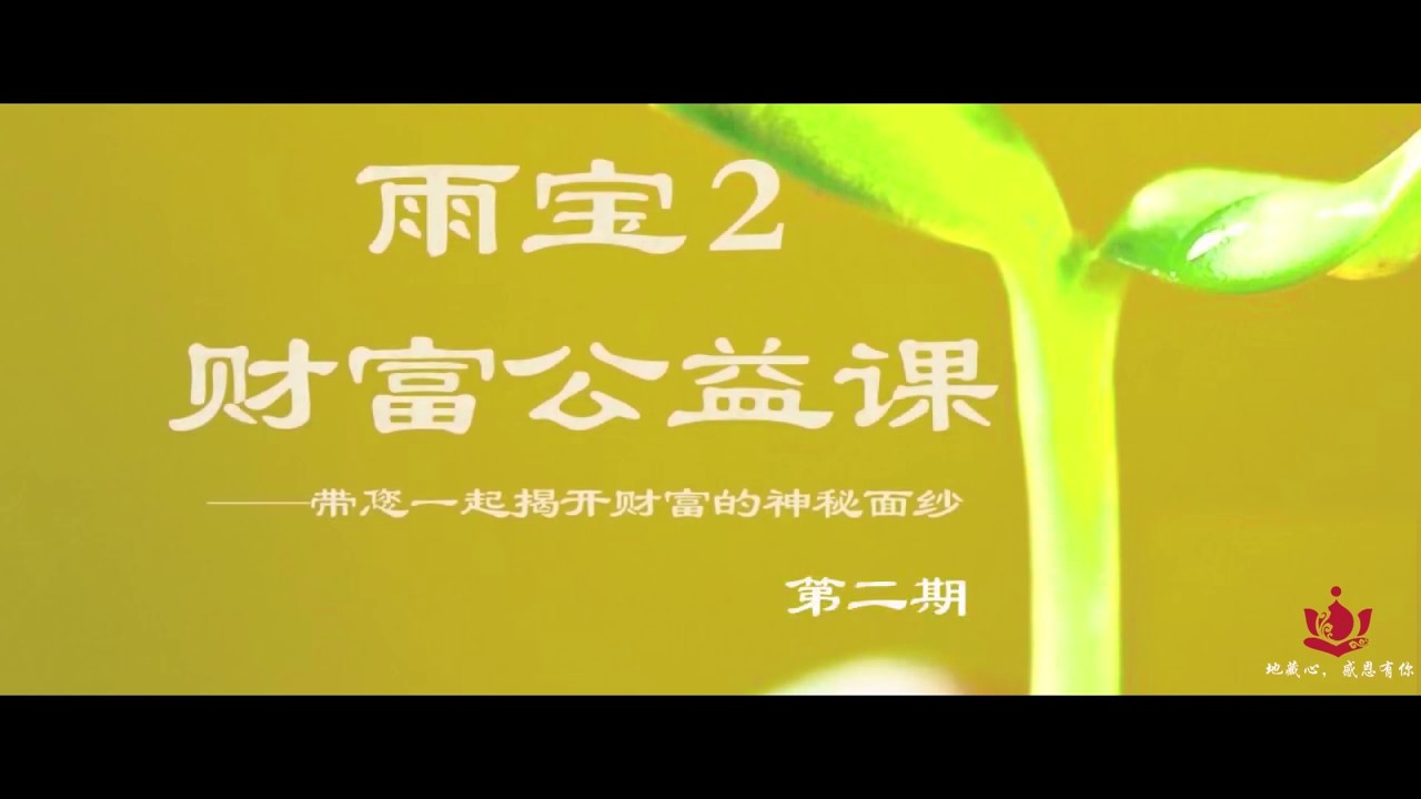 雨宝2财富公益课 - 带您一起揭开财富的神秘面纱