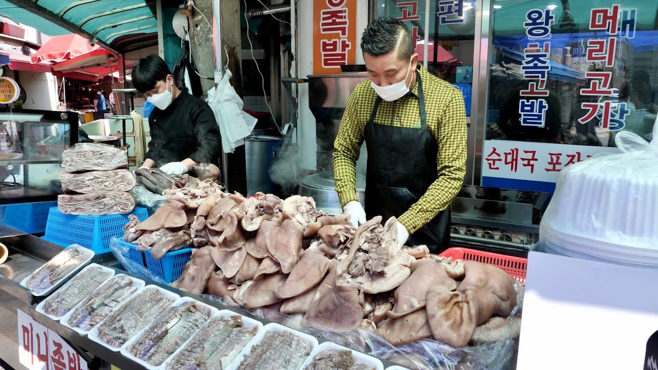 “한번 맛보면 국밥충 된다는 30년 전설의 국밥집” 기술 배워간 사람만 100명! 소문난 순대국,왕족발 (편육,순대,머리고기) korean street food