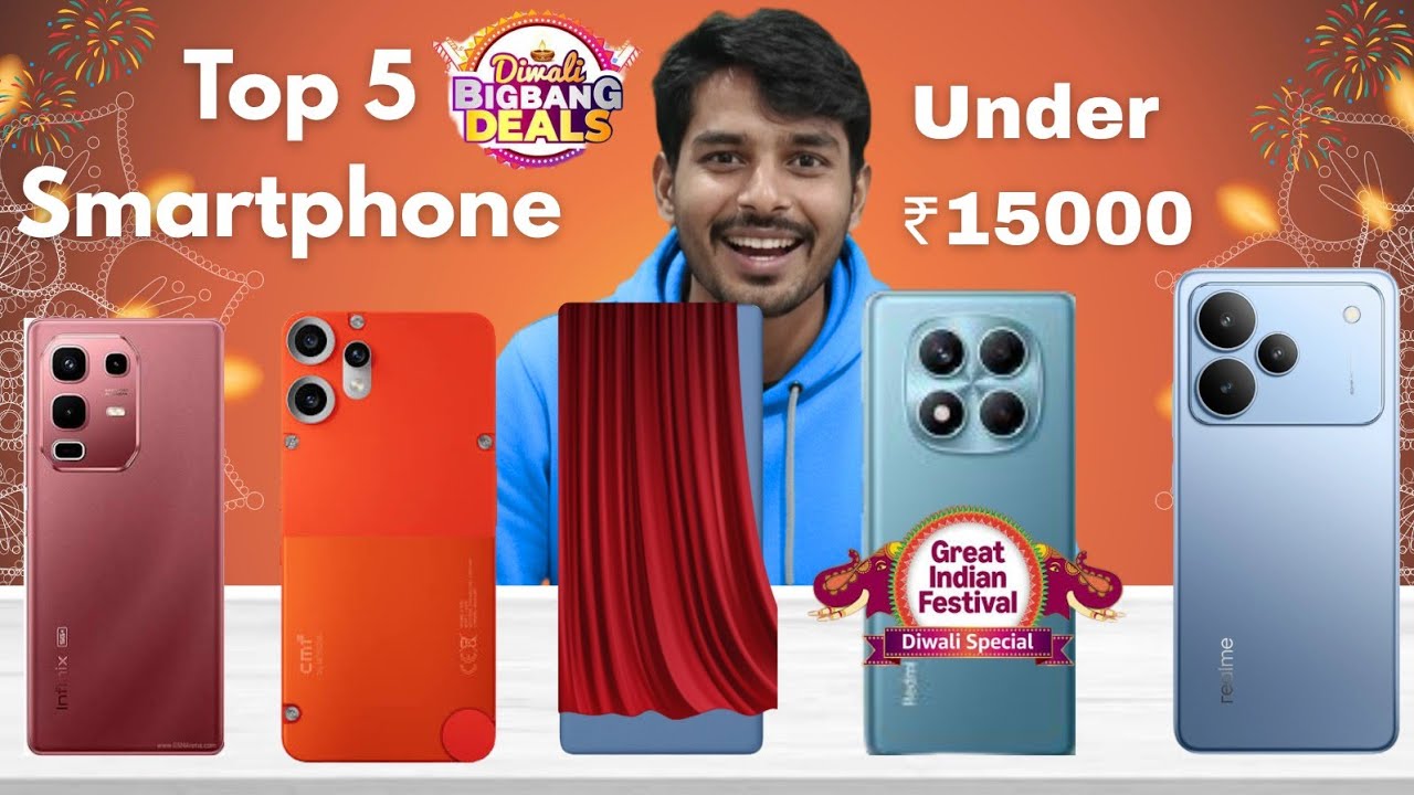 Top 5 Smartphone Under ₹15000 🔥 Big Bang Diwali 🎇 | Best Smartphone Under 15k | Amazon Diwali Sale 🔥