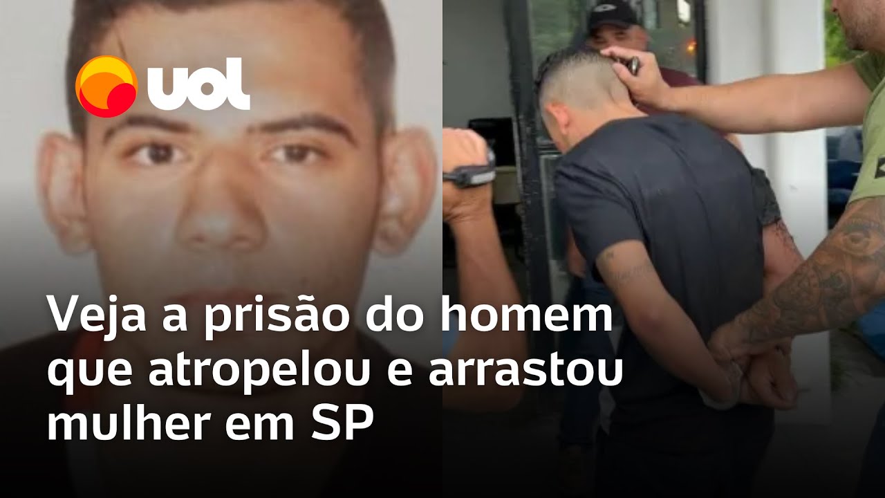 Veja momento da prisão de homem que atropelou e arrastou mulher em SP