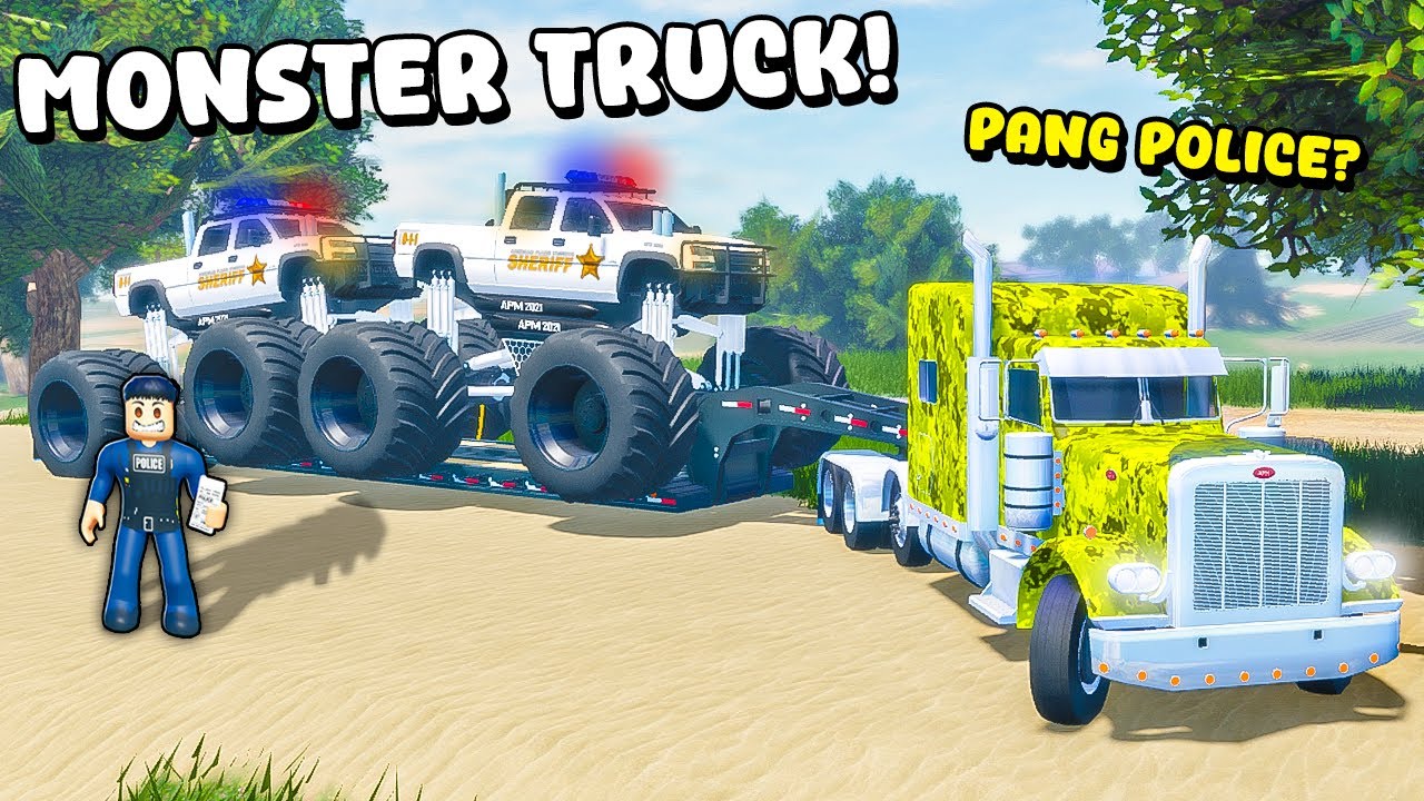 NAG RESCUE AKO NG POLICE MONSTER TRUCK SA ROBLOX...