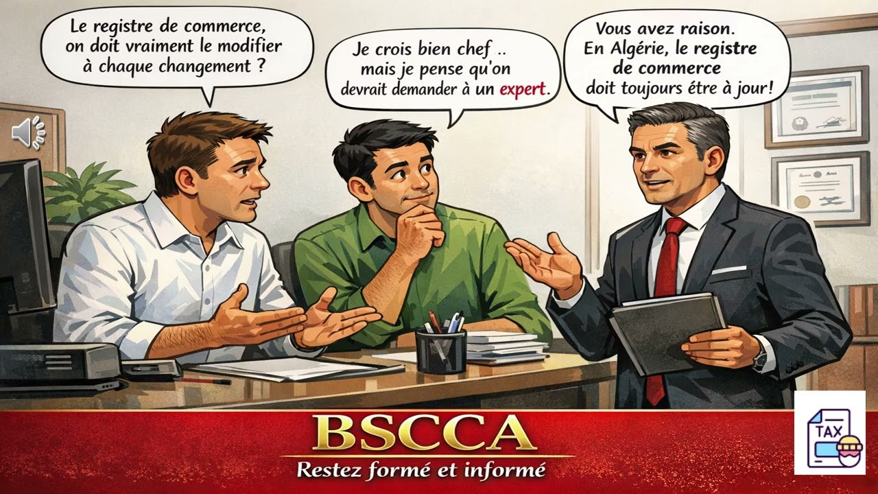 Quand est ce que je suis obligé de mettre à jour le registre de commerce en Algérie ?