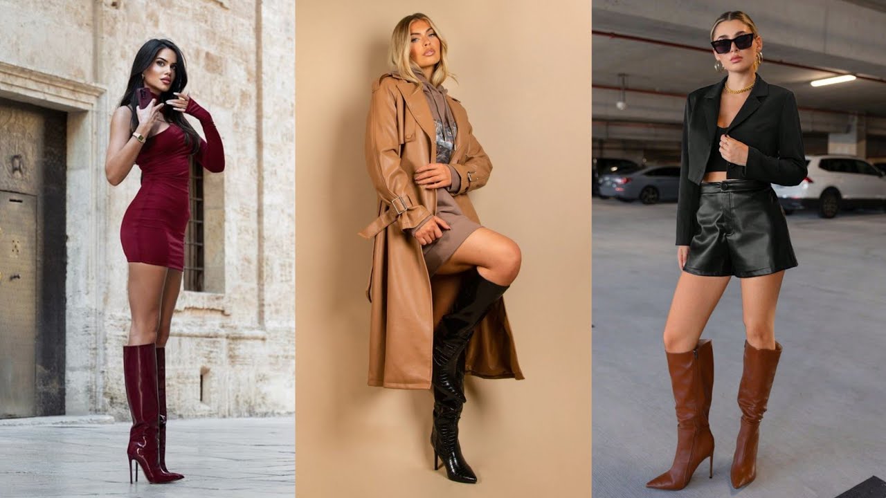 Midnight Chic Leather Long High-Heel Boots