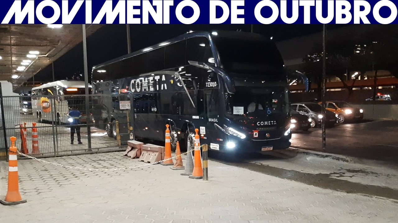 Movimento de ônibus na rodoviária de BH em outubro semana da criança #bus #gontijo #4k