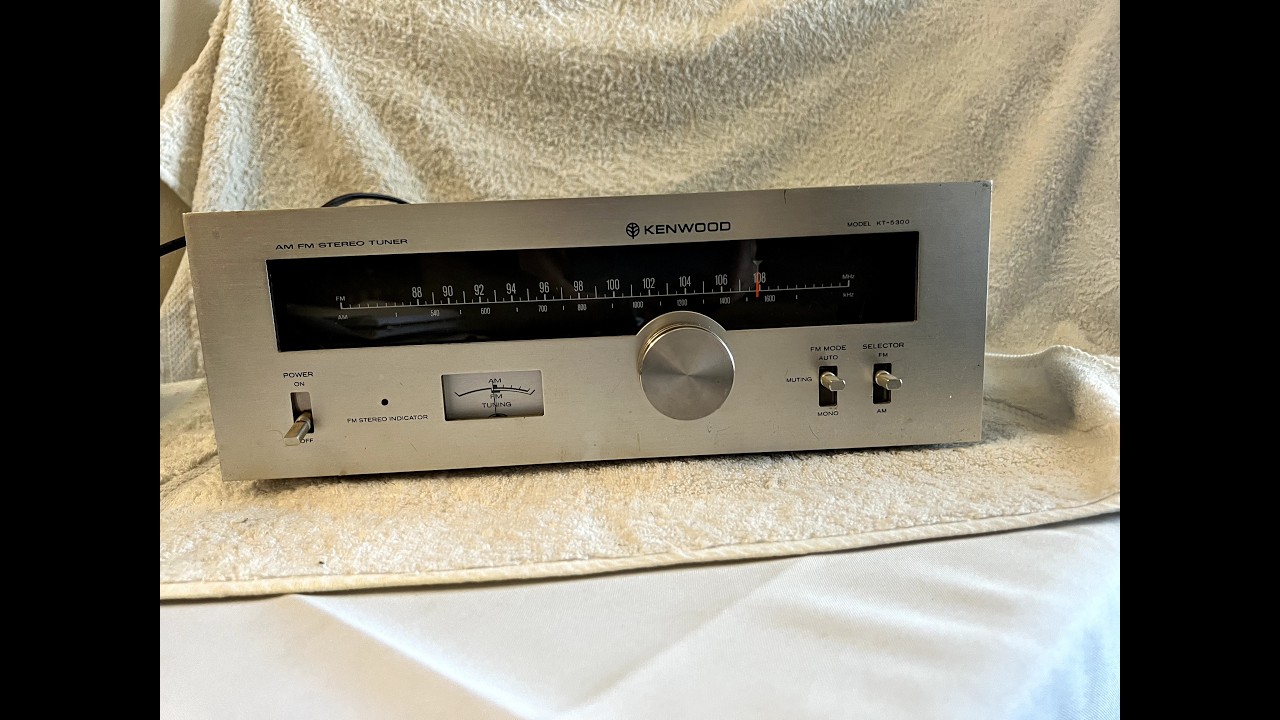 Vintage 1976 Kenwood KT-5300 AM FM Stereo Tuner Audio Nice Clean Sound Works