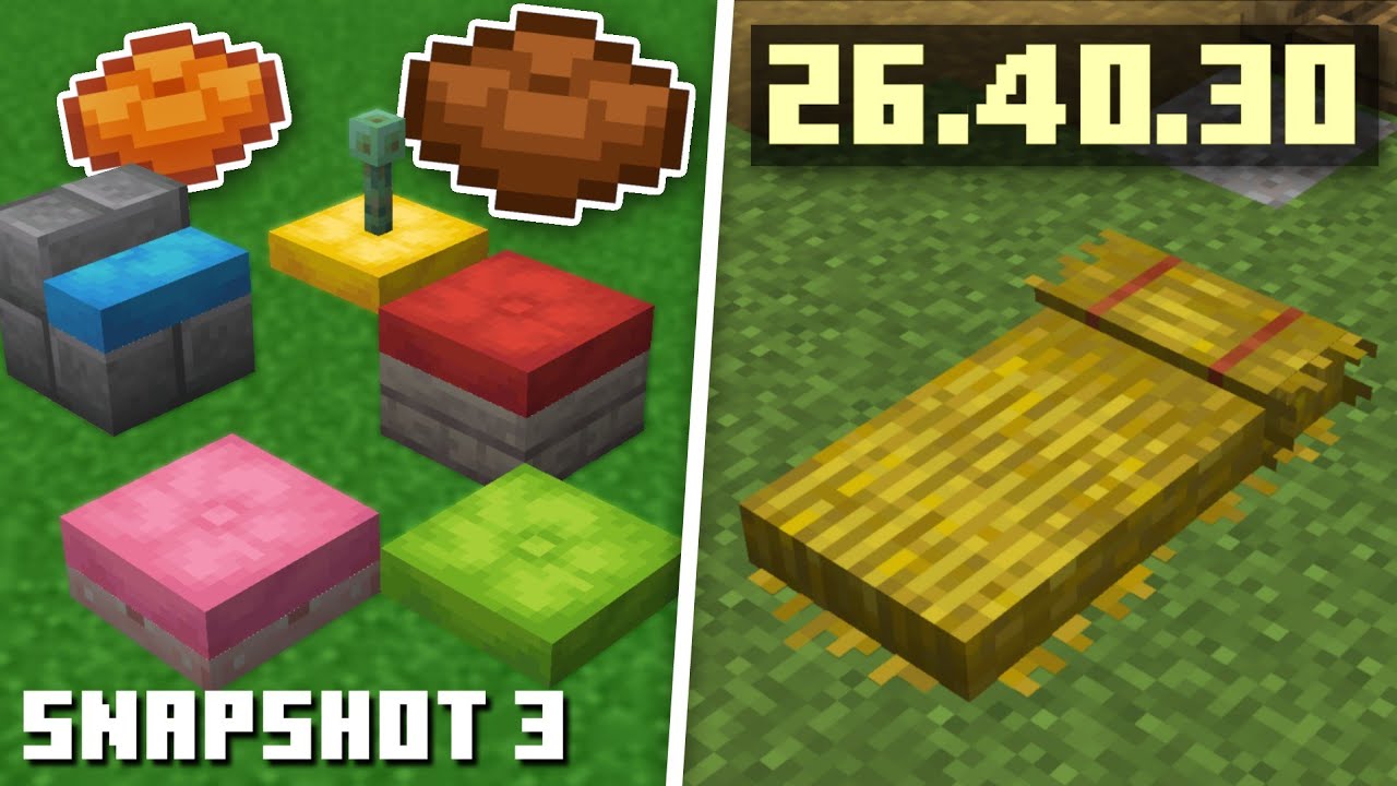 FURNITURE and STRAW BED in the New Minecraft 26.40.30 BETA! Update 26.3 Snapshot 3