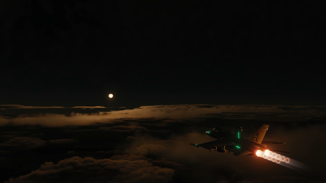 DCS World Live Wallpaper | Moonlight FA-18 Hornet