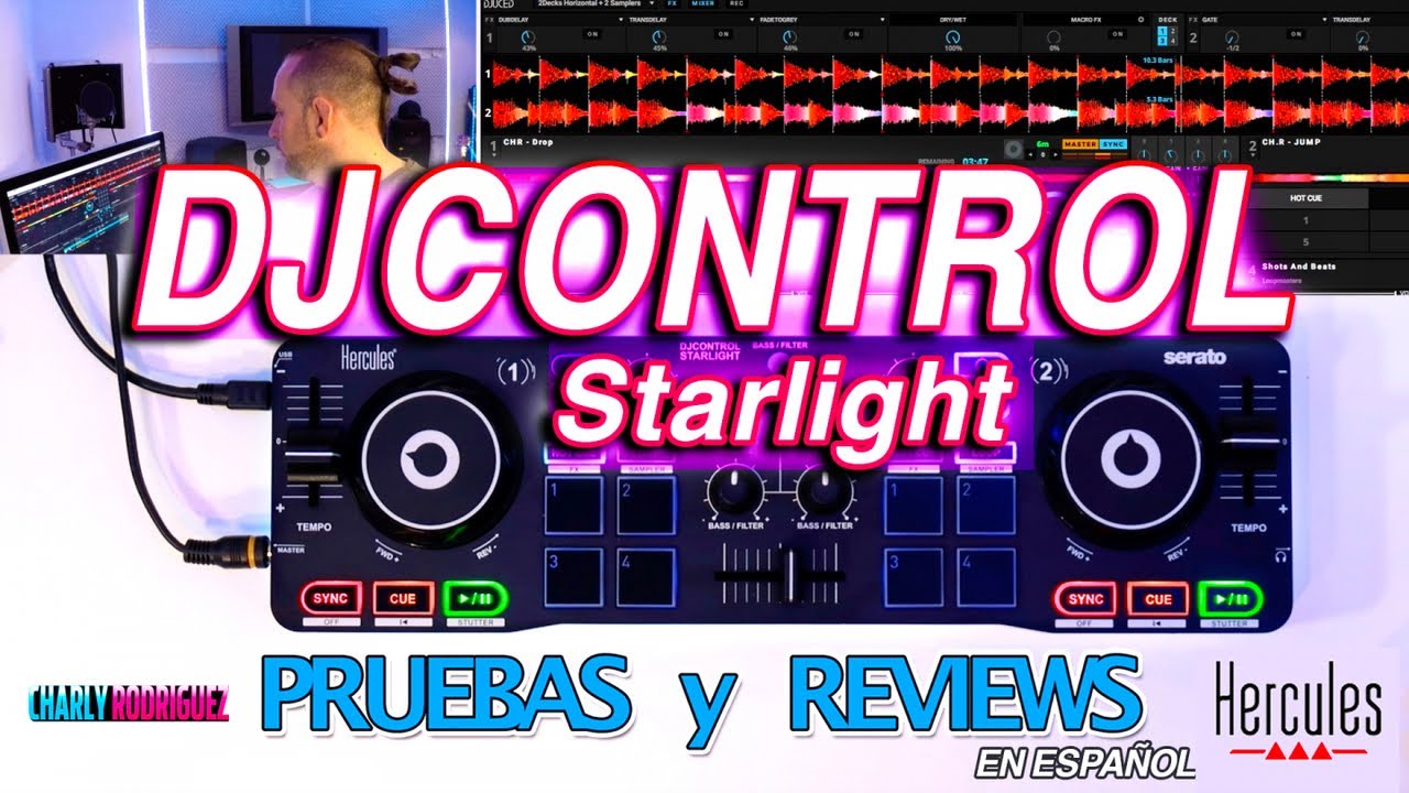 HERCULES DJCONTROL STARLIGHT (Pruebas Y Reviews) En Español