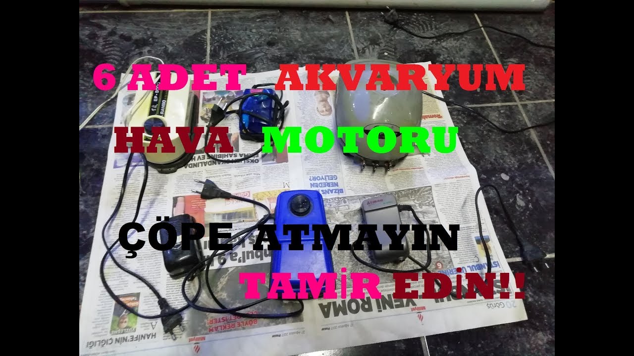 BOZUK HAVA MOTORLARINI TAMİR ETTİM,hava motoru tamiri,akvaryum hava motoru az hava veriyor