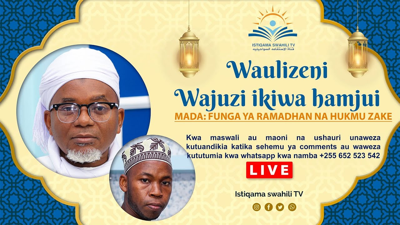 🔴#LIVE: WAULIZENI WAJUZI: FUNGA YA RAMADAN NA HUKMU ZAKE - (08/02/2026)