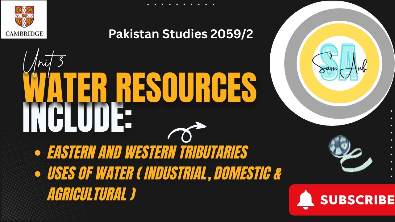Eastern & Western Tributaries of Indus River | Industrial, Domestic & Agricultural Uses of Water