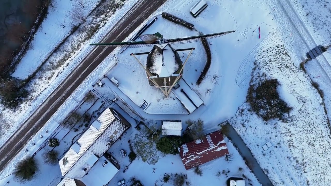 Hollandse winterbeelden met drone