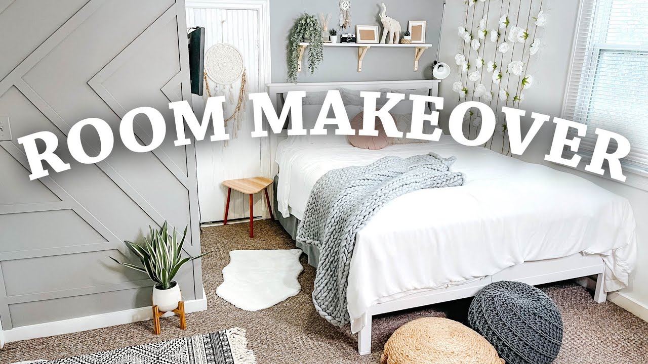 *EXTREME* Room Makeover! Dated bedroom turned BOHO chic!