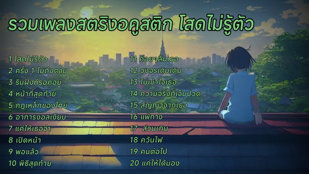 รวมเพลงสตริงอคูสติก โสดไม่รู้ตัว #เพลงฟังยามว่าง😉
