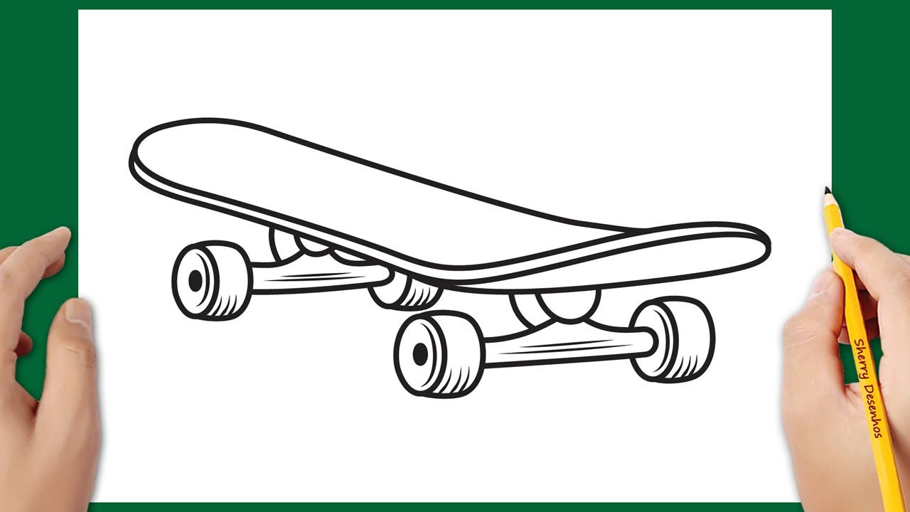 Como desenhar um skate