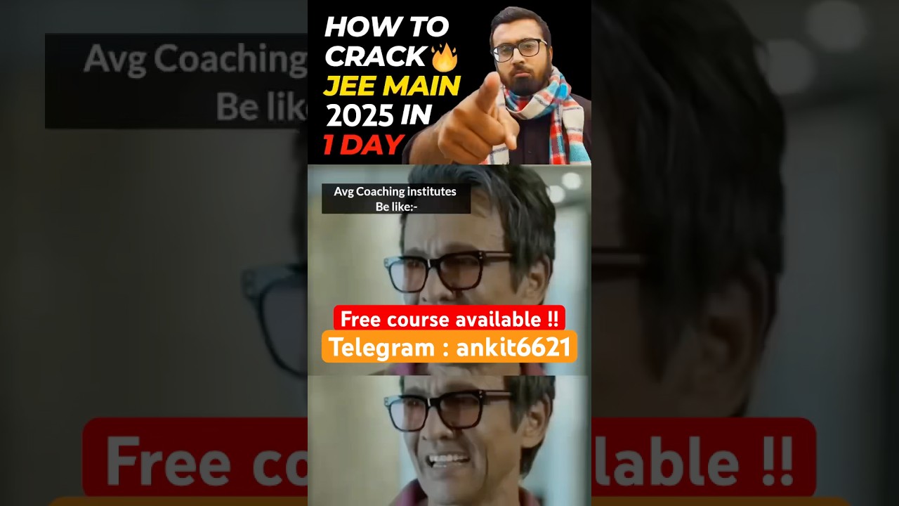 How to crack jee mains in 1 day #shorts #arsquad #tukkatricks #physicswallah #trending
