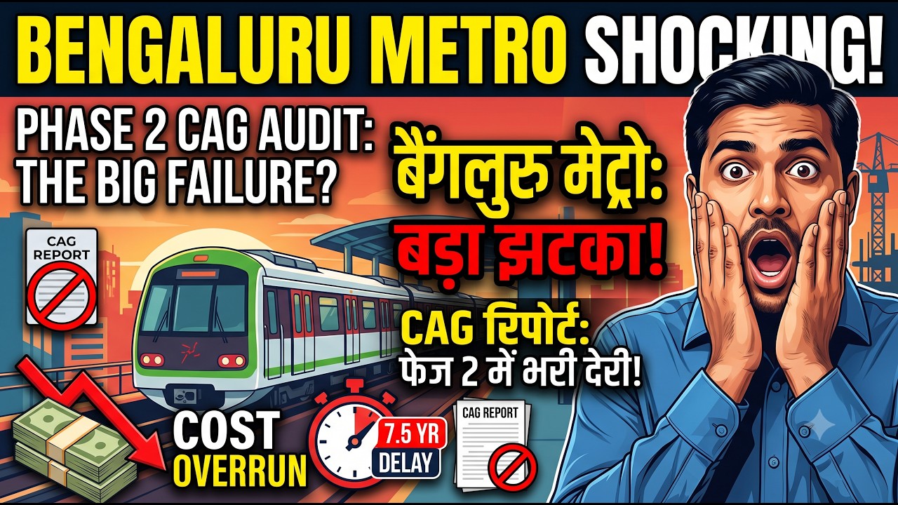 Bengaluru Metro Phase 2 Delay: 7.5 Years Extended | CAG Audit Report Breakdown #metro #india #funny