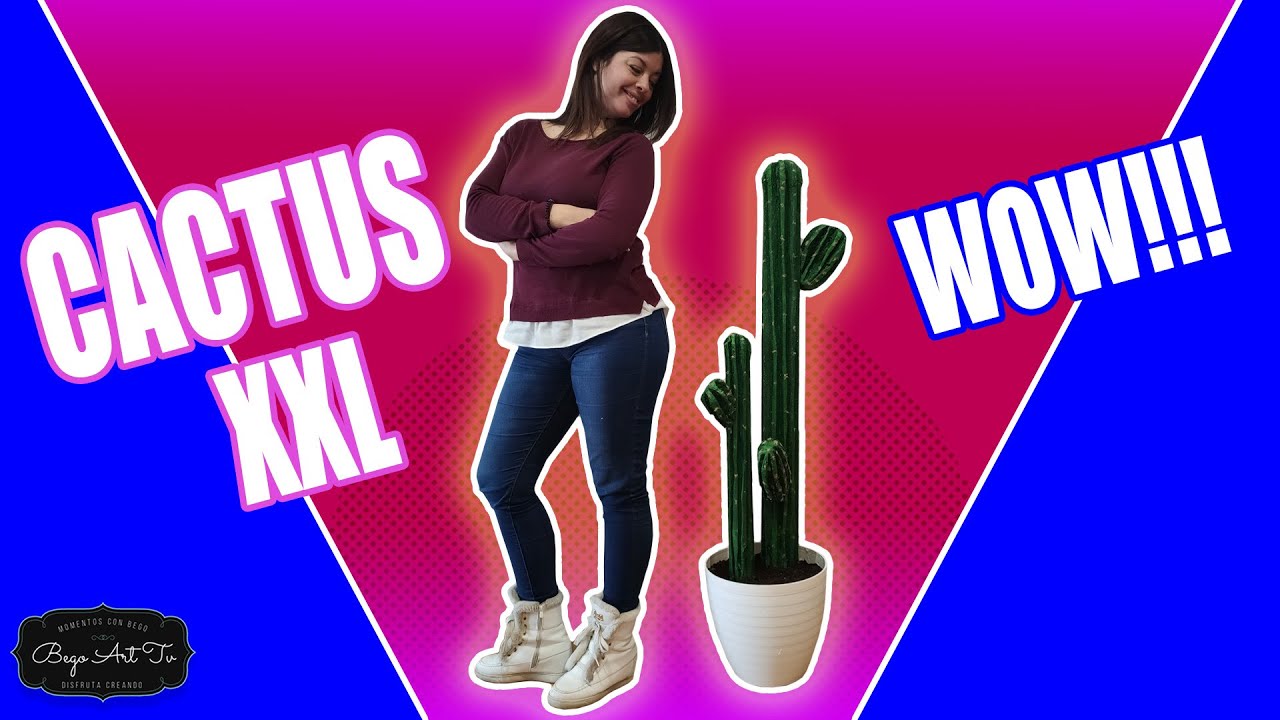 Planta CACTUS gigante con churros de piscina Decoración TUMBLR DIY giant CACTUS plant XXL  Bego Art