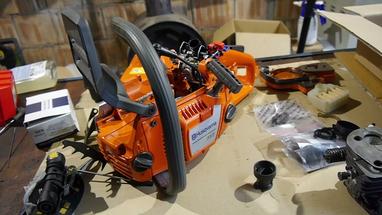 #rpgarażowo Husqvarna 353 z Ukrainy. Warto wykonać przegląd zerowy. Aby uniknąć problem&oacute;w. Naprawa.