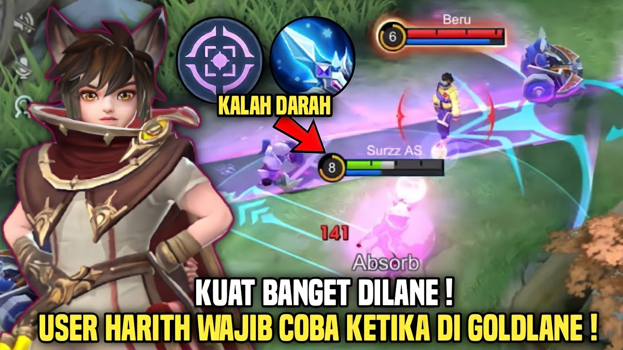 USER HARITH WAJIB COBAIN ! INI EMBLEM BENERAN GILA KALAH DARAH MASIH BISA MENANG ! - MLBB