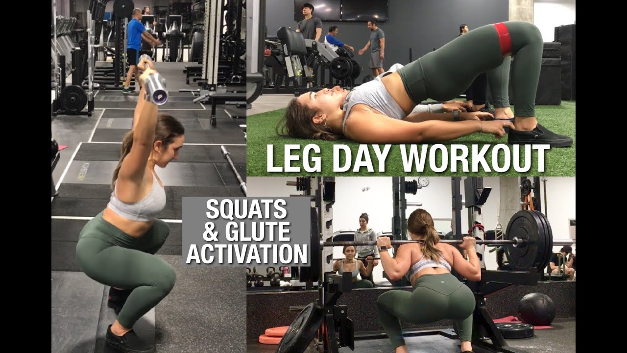 Paused squat Leg day workout | Glute activation routine
