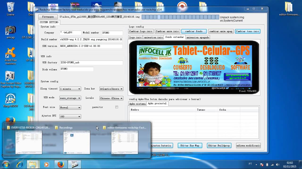 EDIÇAO DE FIRMWARE (ROM) DE TABLETS ROCKCHIP