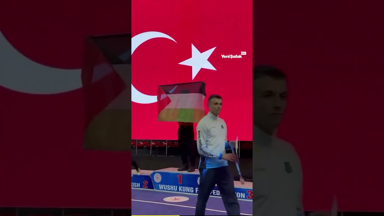 Turkish Athlete Shows Support For Palestine #palestine #protest