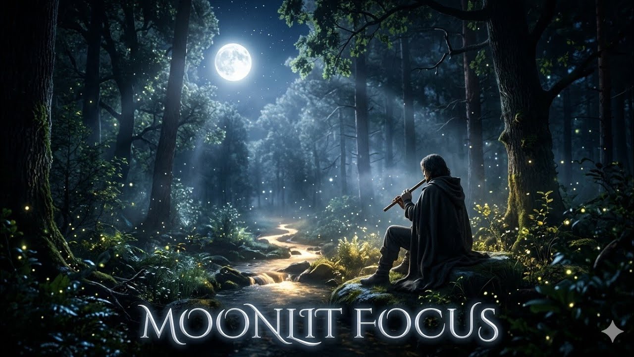 Moonlit Forest Night | Relaxing Instrumental Nature Music | Deep Focus #forest #nature #relaxing