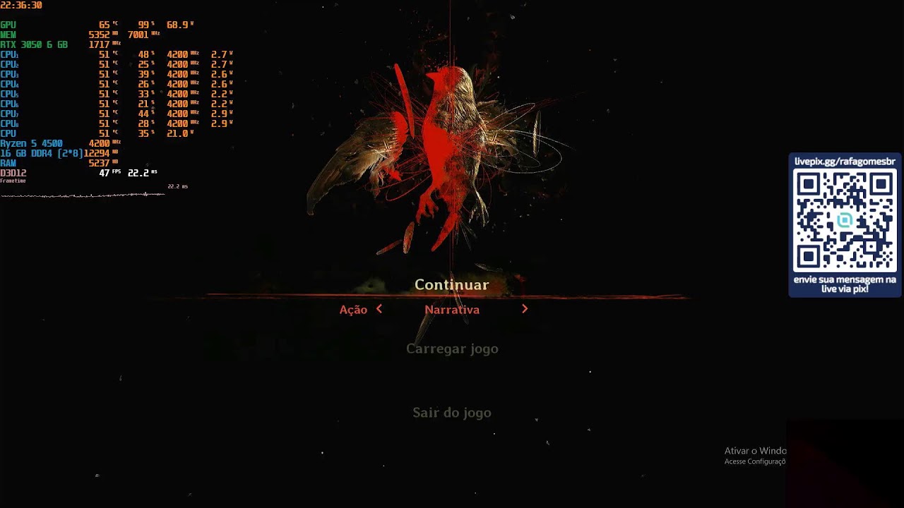 Silent Hill f - 1080p (DLSS Q.) -Med./Lumen High - RTX 3050 6 GB + R5 4500 (16 GB)