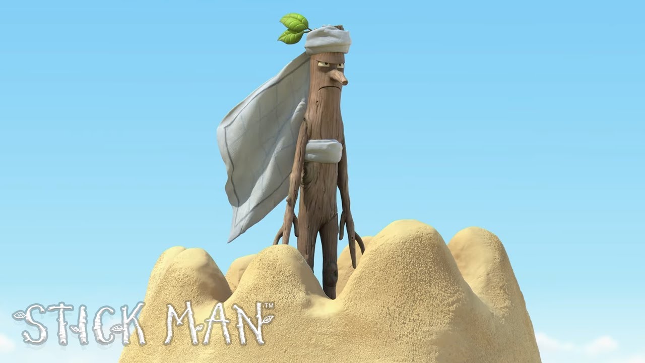 Stick Man Is Not Enjoying The Beach @GruffaloWorld: Superworm