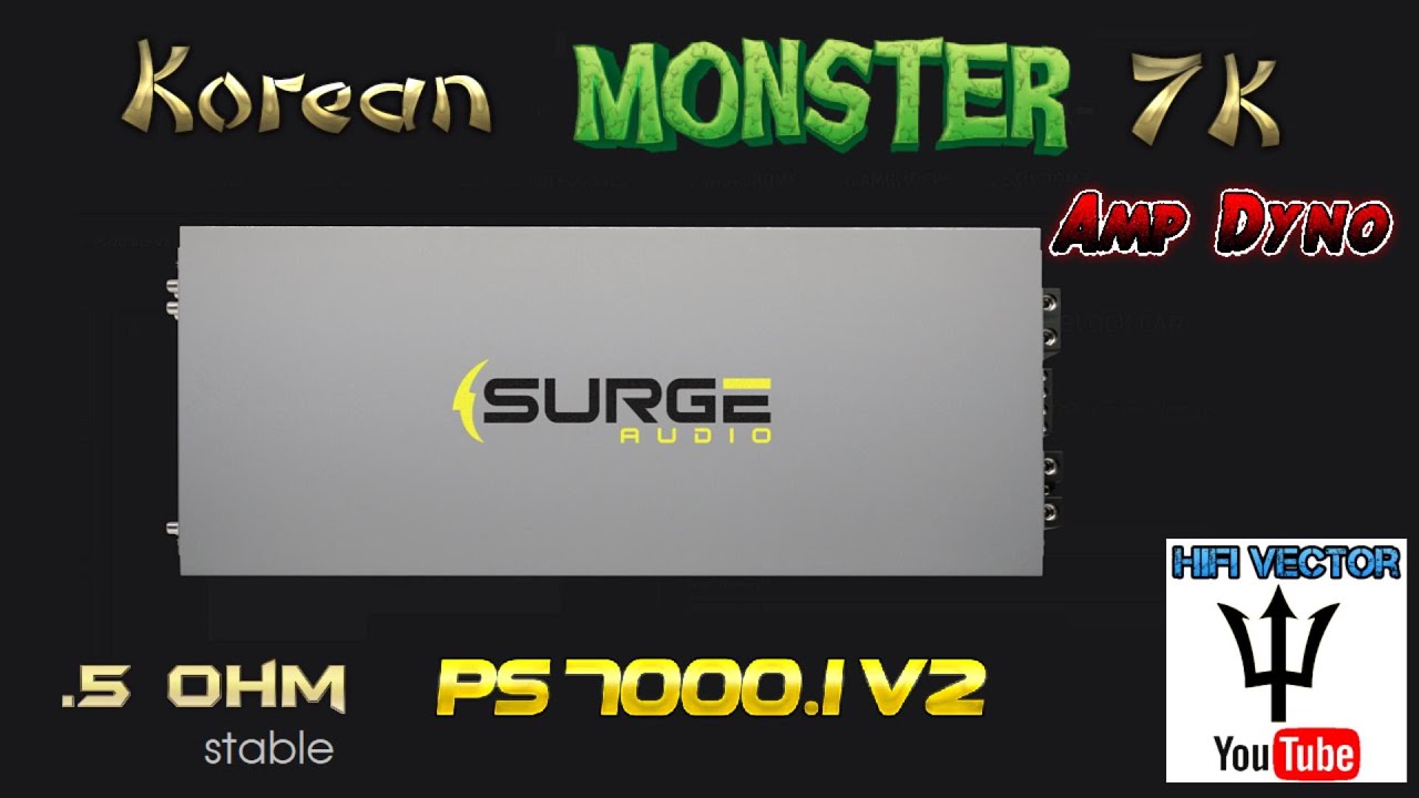 New V2 Surge Audio 7000 watt PS7000.1 amp dyno review