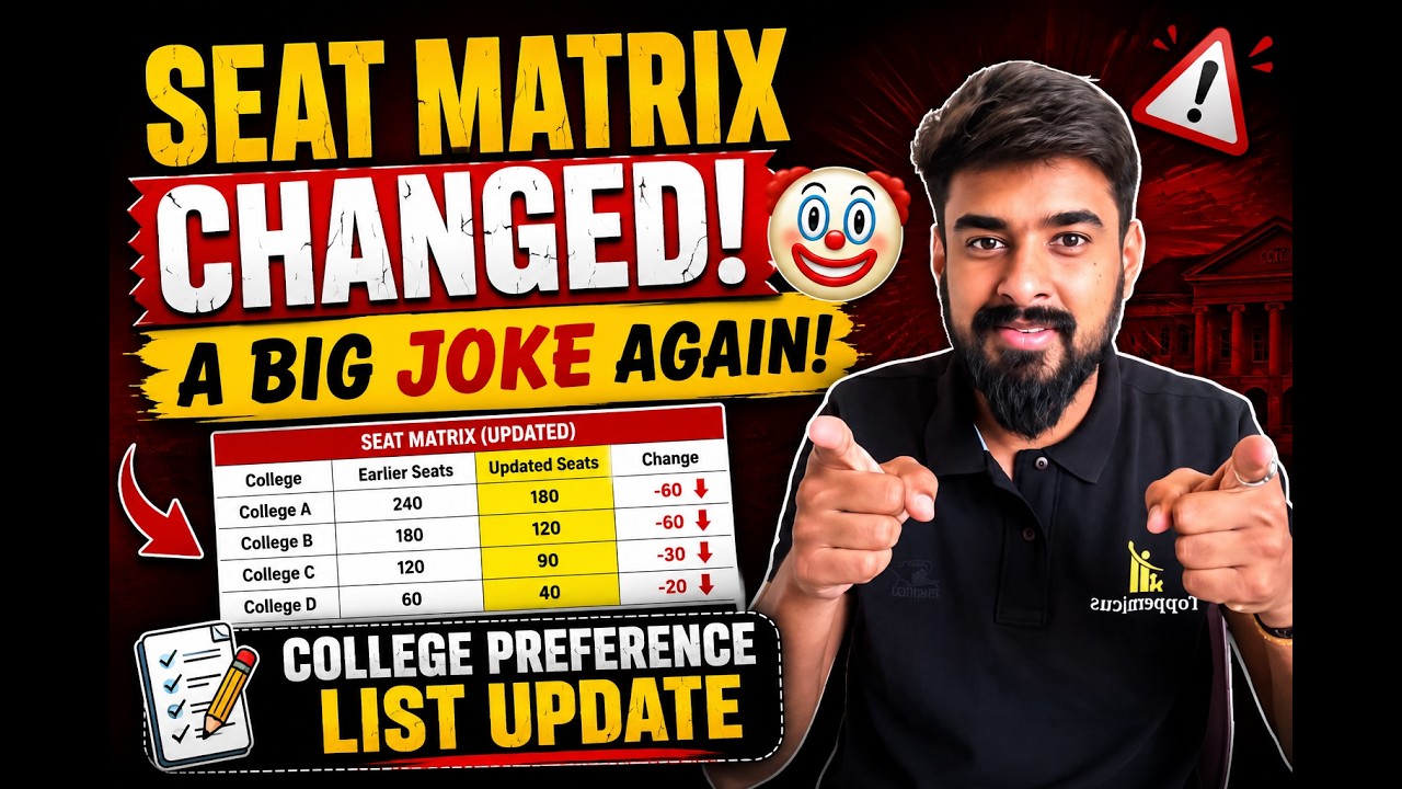NEW UPDATE: Seat Matrix Changed Again | Latest Seat Distribution | MBA CET Cap Round Allotment 1