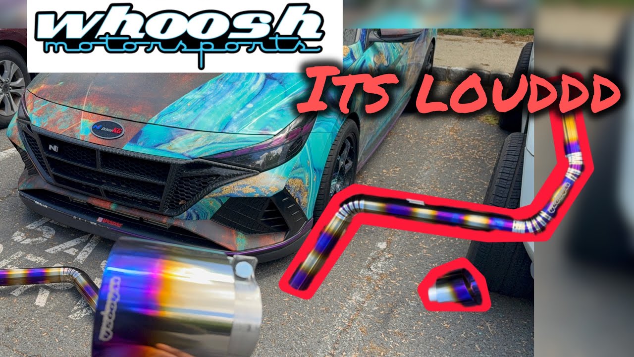 My Elantra gets whoosh&rsquo;s single exit titanium race exhaust